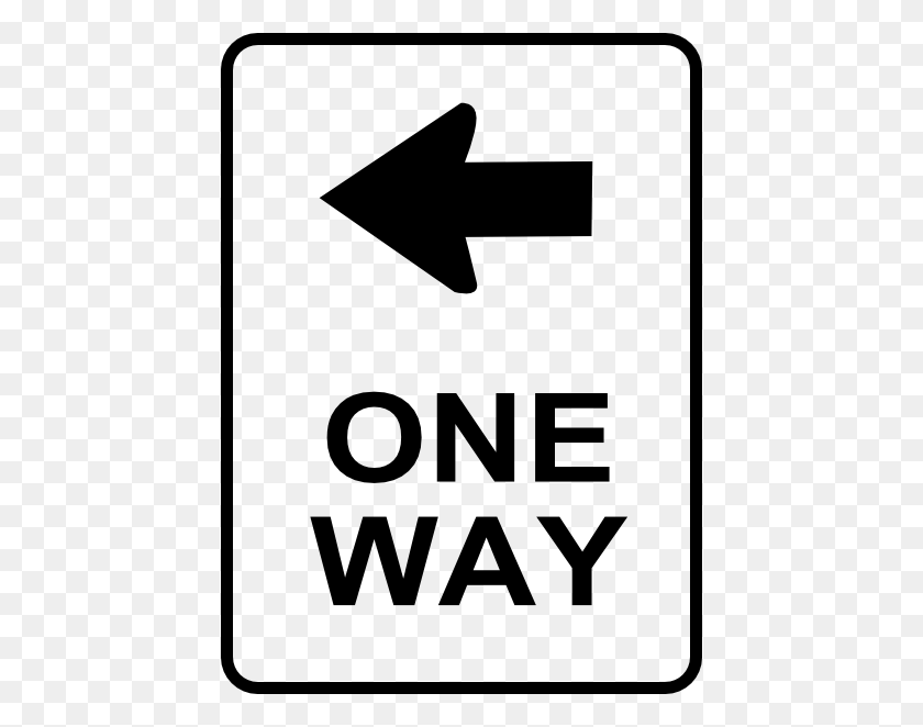 438x602 One Way Traffic Sign Clip Art Free Vector - Railroad Clipart Free