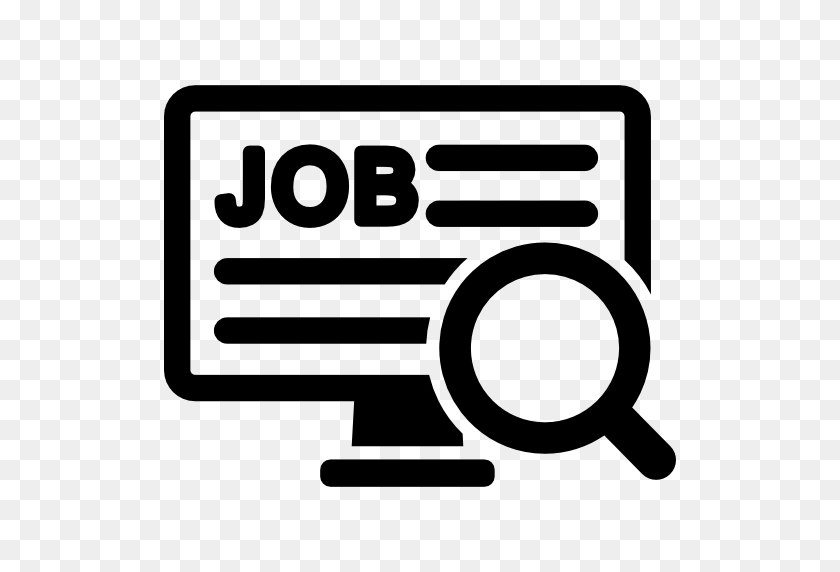 512x512 Online Job Search Symbol - Job Icon PNG