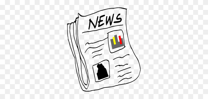 297x340 Online Newspaper Computer Icons News Media - Breaking News Clipart