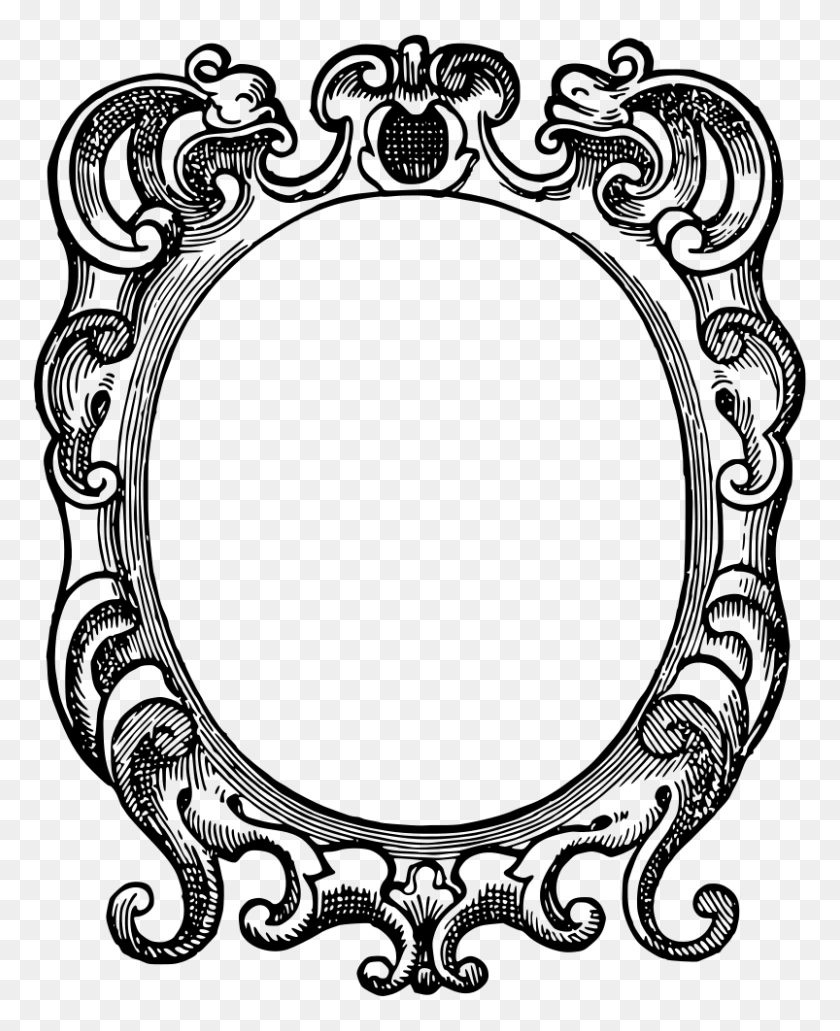 803x1000 Onlinelabels Clip Art - Ornate Frame Clipart