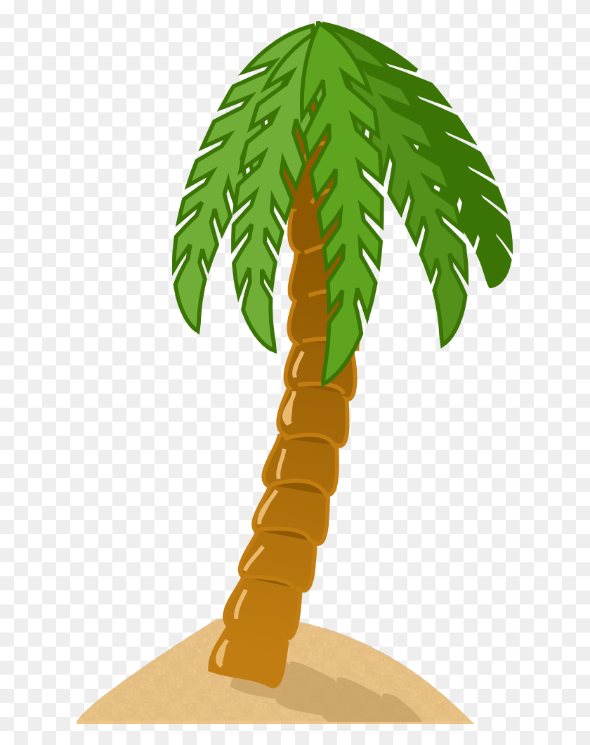 621x1000 Onlinelabels Clip Art - Palm Tree With Coconuts Clipart