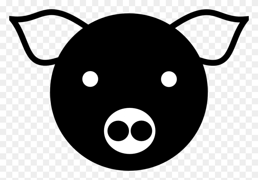 1000x676 Onlinelabels Clip Art - Pig Black And White Clipart