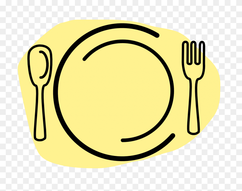 1000x776 Onlinelabels Clip Art - Plate And Fork Clipart