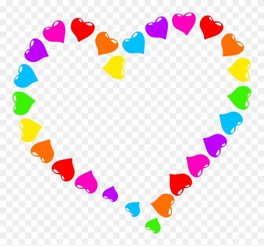 1000x928 Onlinelabels Clip Art - Rainbow Heart PNG