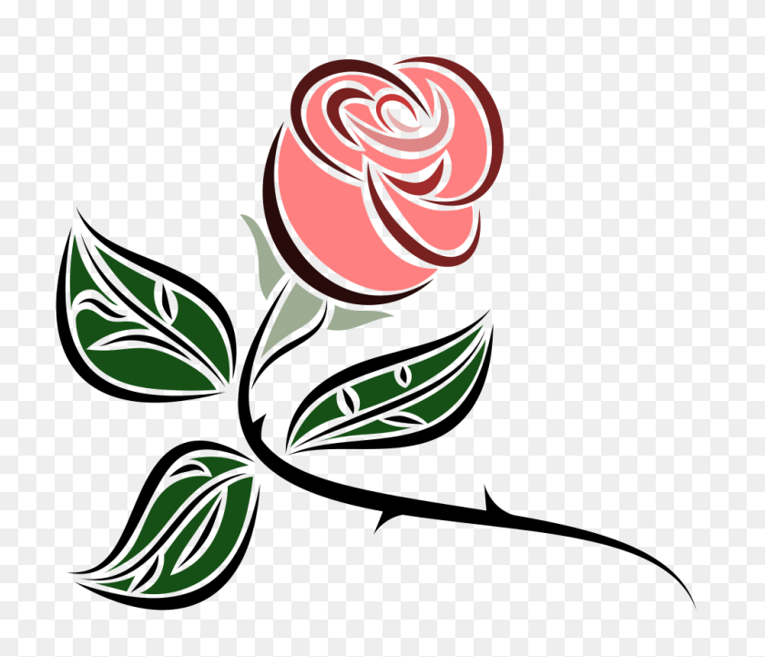 1000x848 Onlinelabels Clip Art - Rose With Thorns Clipart