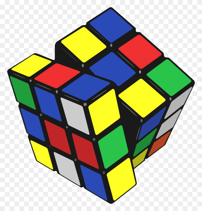 951x1000 Onlinelabels Clip Art - Rubiks Cube Clipart
