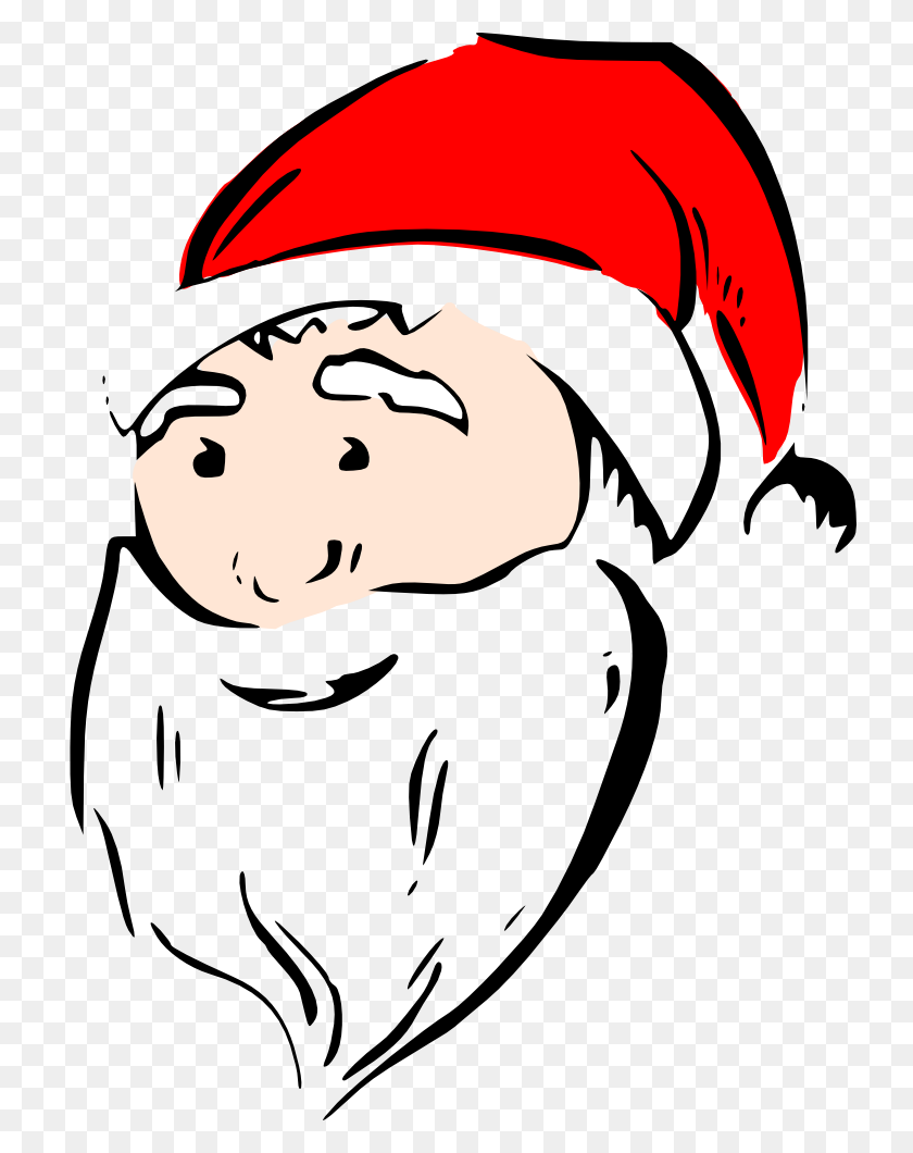 Santa Beard With Hat Cartoon Santa Beard Clipart