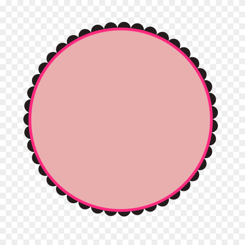 1000x1000 Onlinelabels Clip Art - Scalloped Circle Clipart