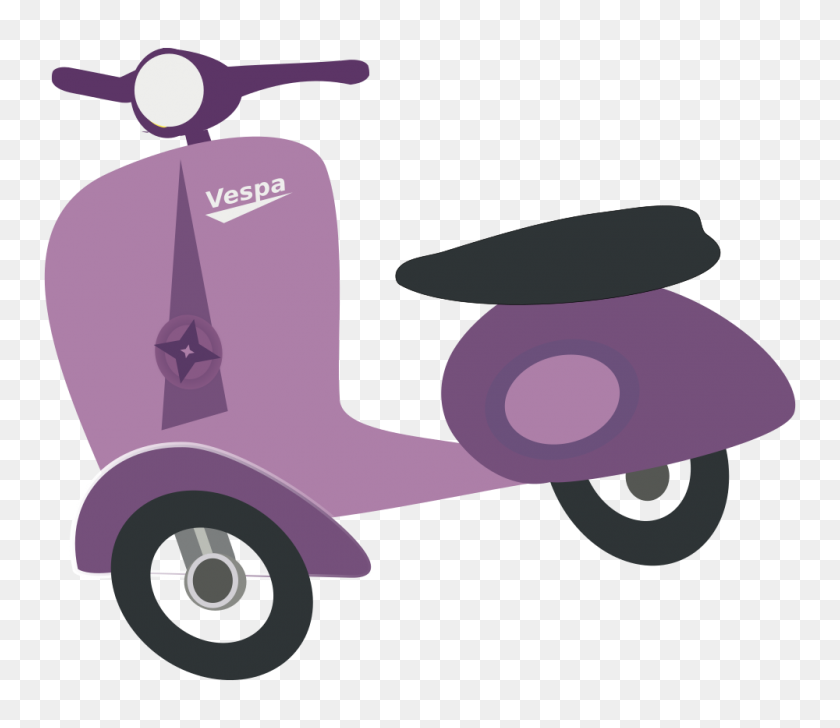1000x857 Onlinelabels Clip Art - Scooter Clipart Black And White