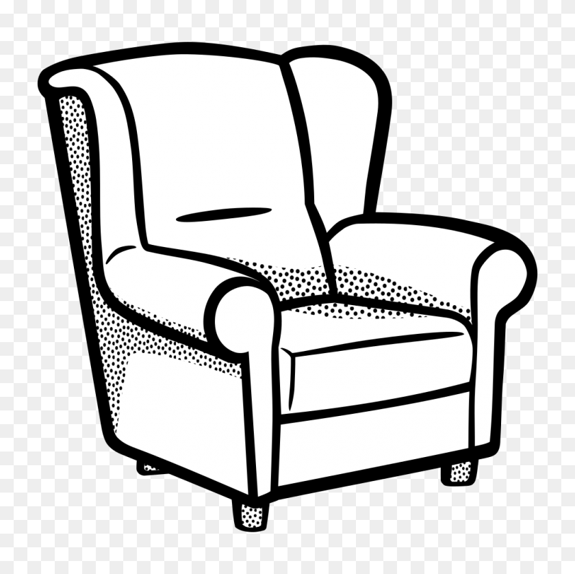 1000x1000 Onlinelabels Clip Art - Sofa Clipart Black And White