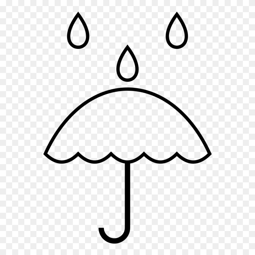 1000x1000 Onlinelabels Clip Art - Umbrella With Rain Clipart