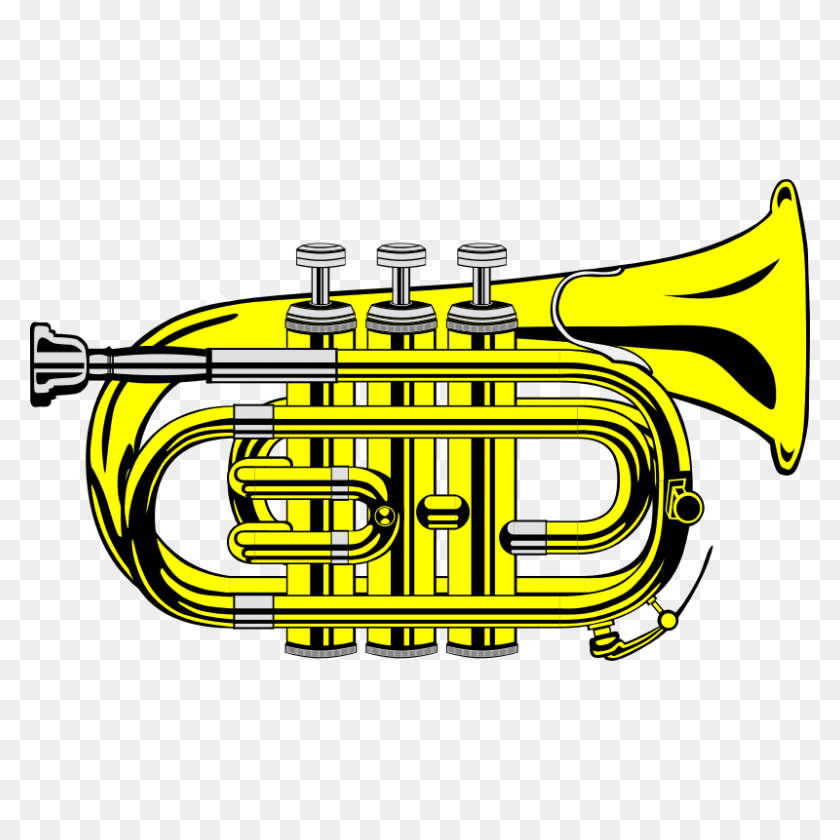 800x800 Onlinelabels Clip Art - Trumpet Player Clipart