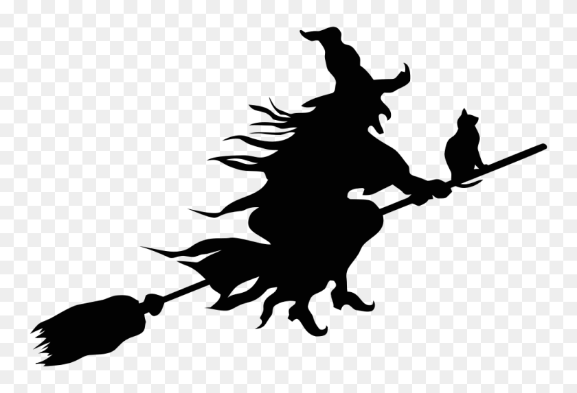 1000x658 Onlinelabels Clip Art - Witch On A Broomstick Clipart