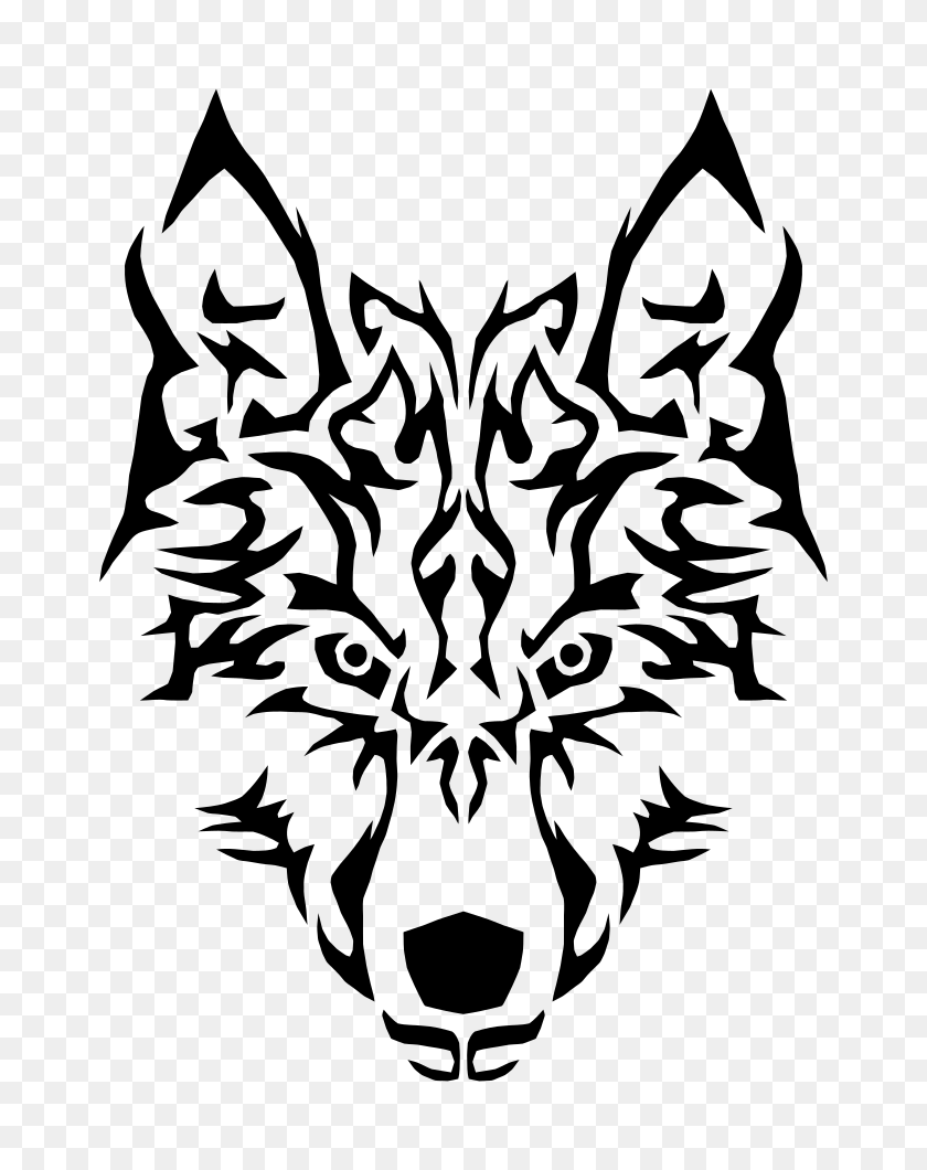 734x1000 Onlinelabels Clip Art - Wolf Black And White Clipart