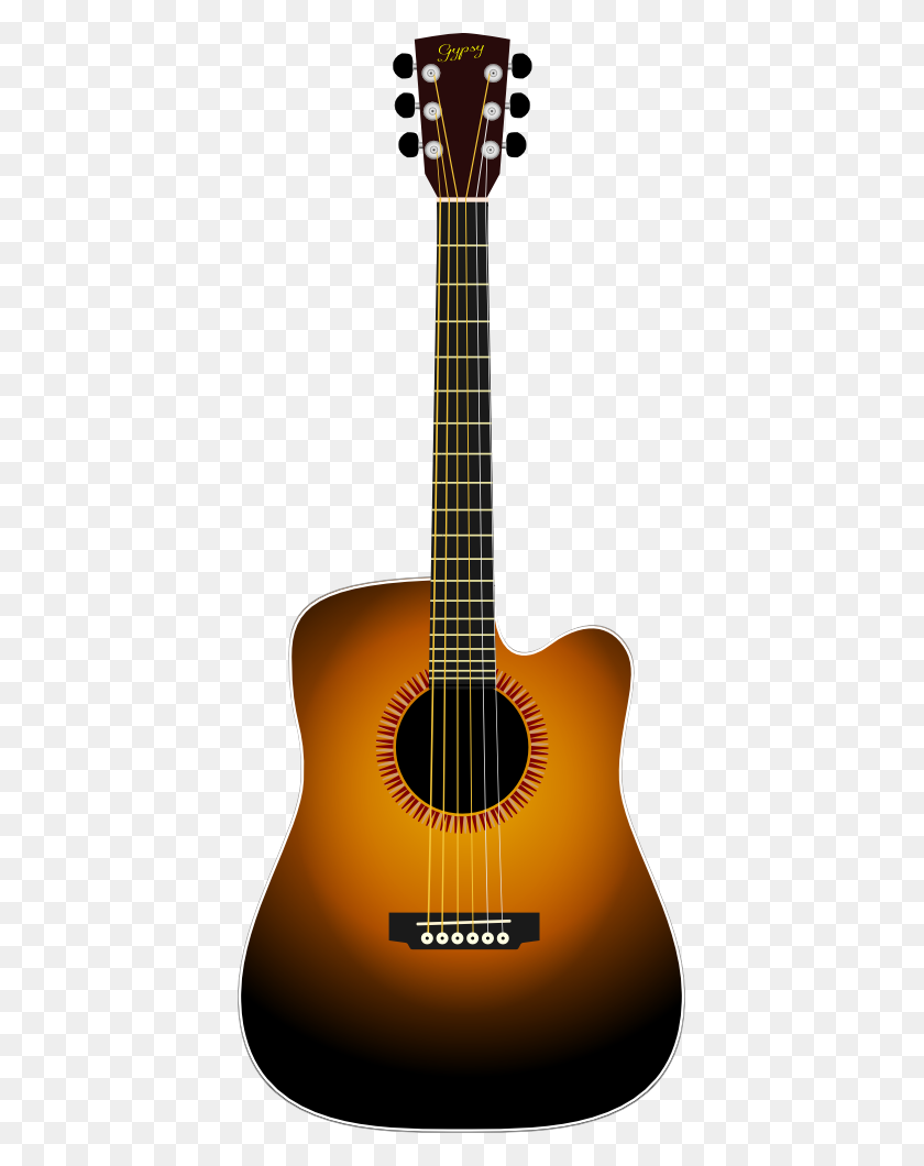 407x1000 Onlinelabels Clip Art - Acoustic Guitar Clipart