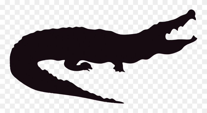 1000x511 Onlinelabels Clip Art - Alligator Black And White Clipart