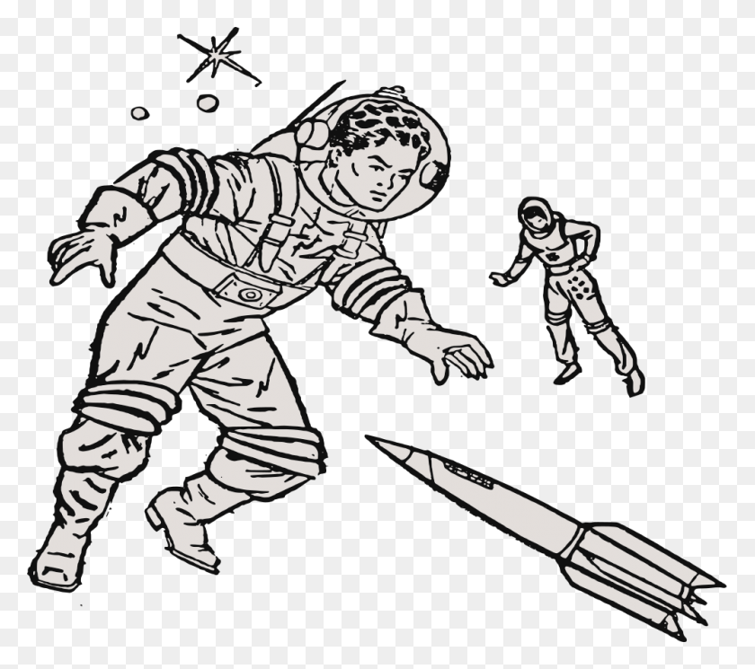 1000x879 Onlinelabels Clipart - Clipart De Astronauta En Blanco Y Negro