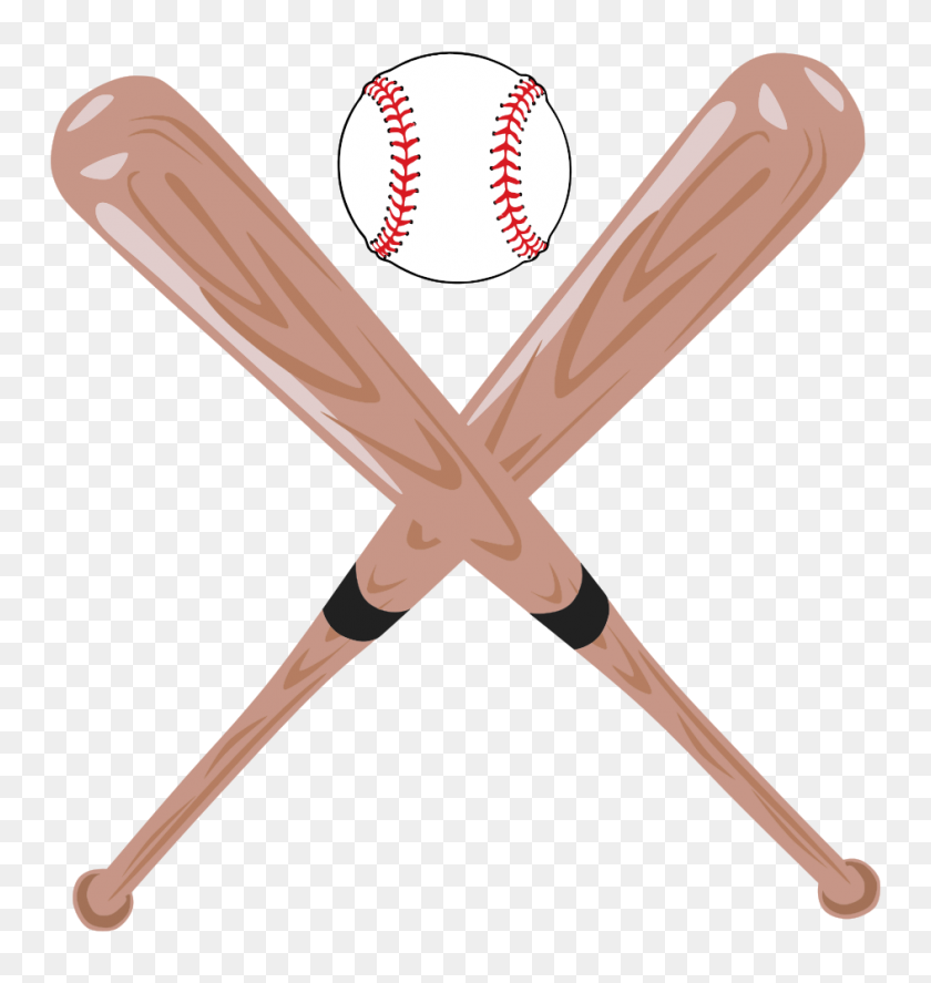 943x1000 Onlinelabels Clip Art - Baseball Bat And Ball Clipart