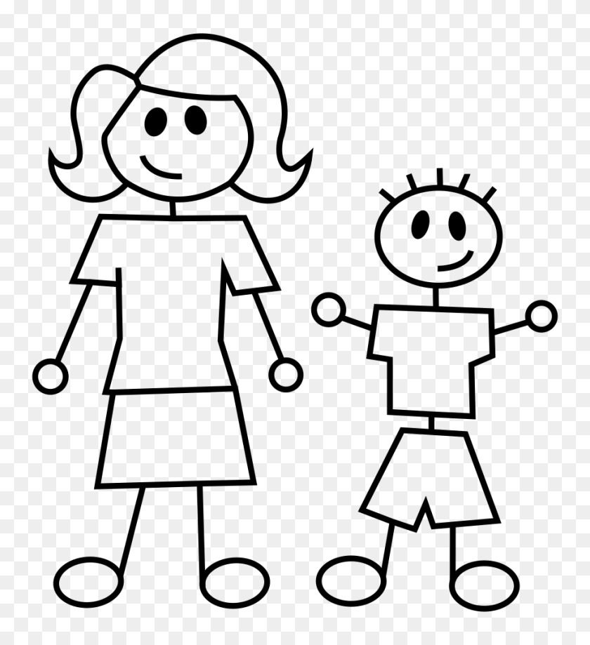 908x1000 Onlinelabels Clip Art - Mom Black And White Clipart