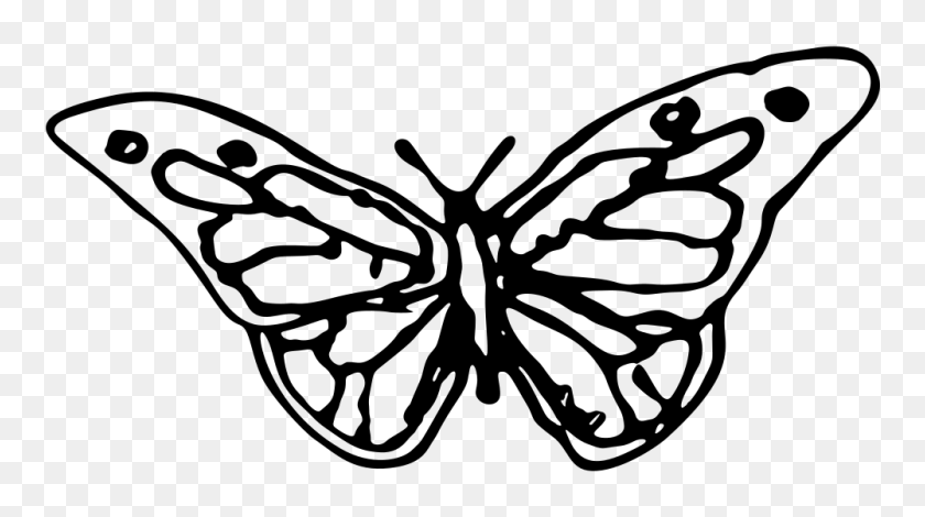 1000x526 Onlinelabels Clip Art - Butterfly Silhouette Clip Art