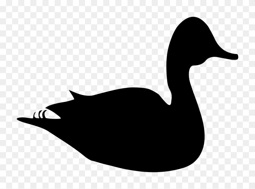 1000x720 Onlinelabels Clip Art - Clipart Duck Black And White