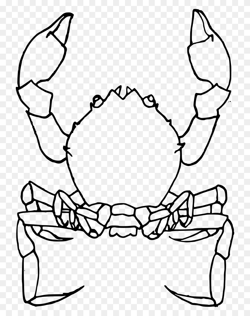 734x1000 Onlinelabels Clip Art - Crab Black And White Clipart