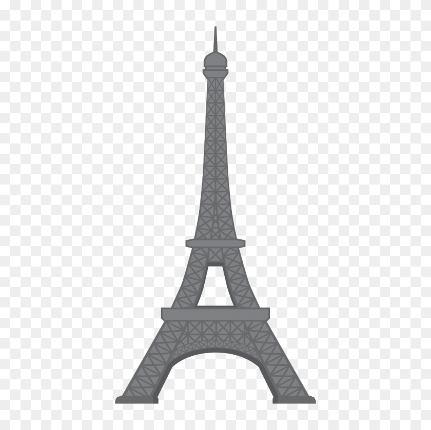 1000x1000 Onlinelabels Clip Art - Eiffel Tower Black And White Clipart