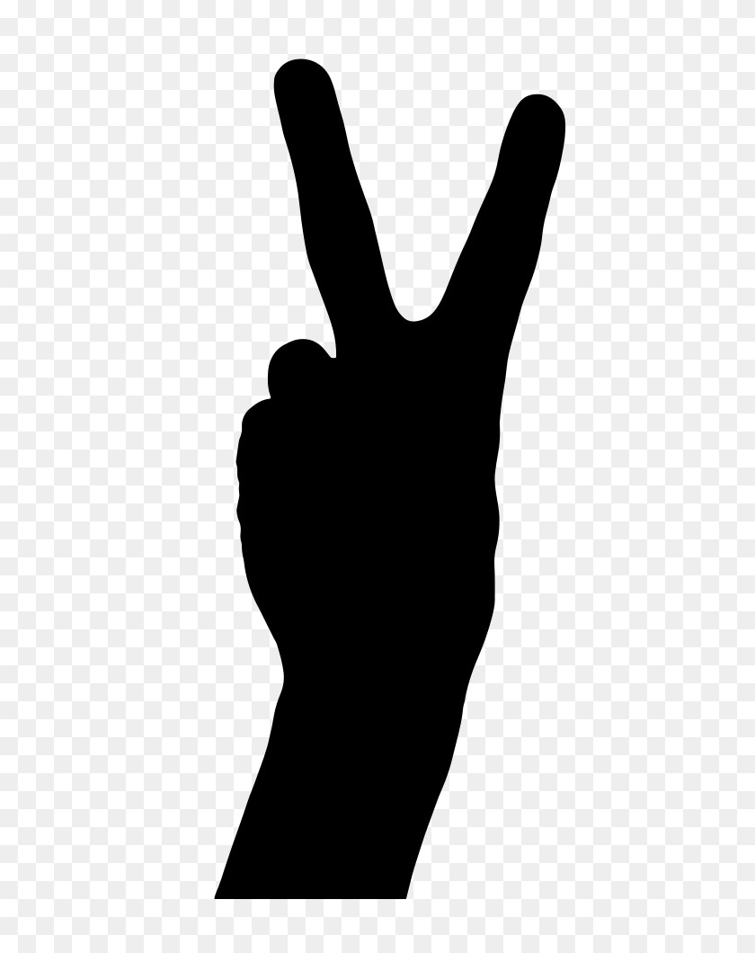 446x1000 Onlinelabels Clip Art - Hand Peace Sign Clip Art