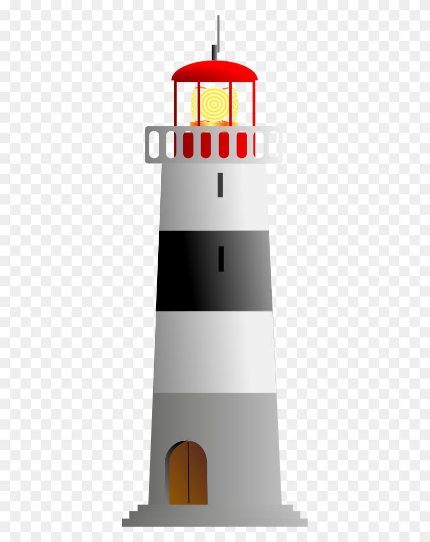 363x1000 Onlinelabels Clip Art - Lighthouse Clipart PNG