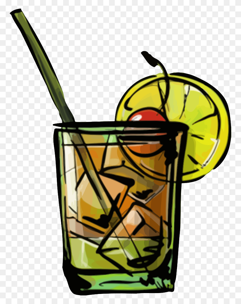 772x1000 Onlinelabels Clip Art - Old Fashioned Cocktail Clipart