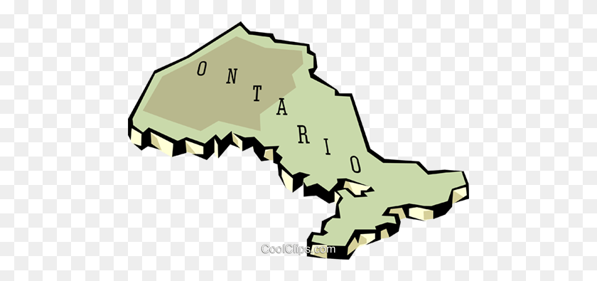 480x335 Ontario Map Royalty Free Vector Clip Art Illustration - North America Map Clipart