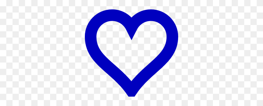 298x279 Open Blue Heart Clip Art - Open Heart Clipart