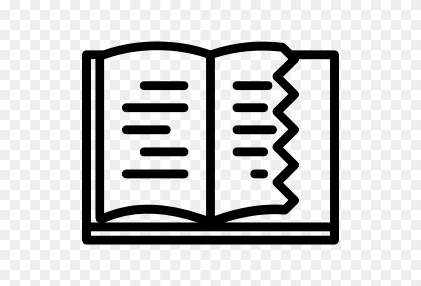 512x512 Значок Открытой Книги - Открытая Книга Клипарт Черный И Белый