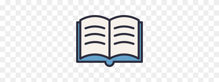 256x256 Open Book Icon Outline Filled - Book Icon PNG