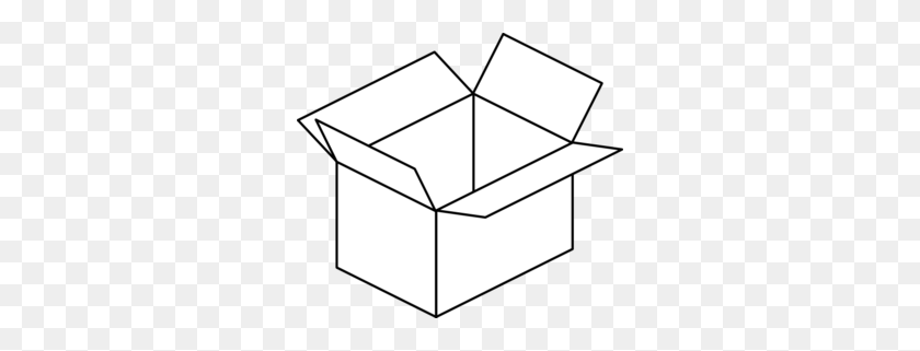 298x261 Open Cardboard Box Clip Art - Dachshund Clipart Black And White