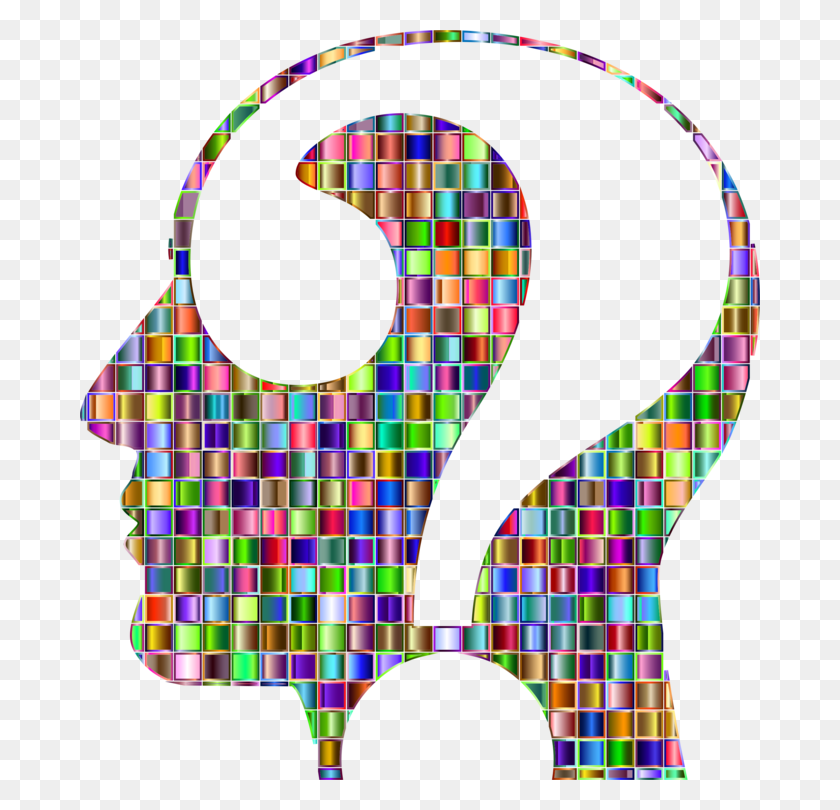 680x750 Open Ended Question Computer Icons Human Head Face - Mosaic Clipart