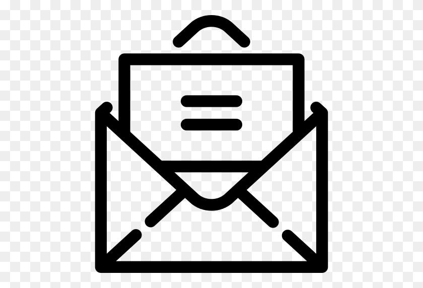 512x512 Open Envelope Png Icon - White Envelope PNG