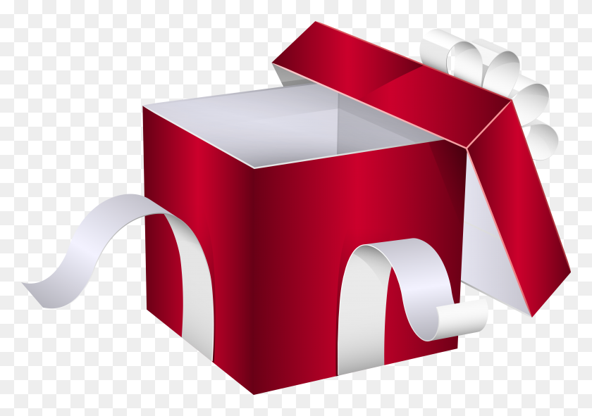 6127x4178 Open Gift Box Png - Open Box Clipart