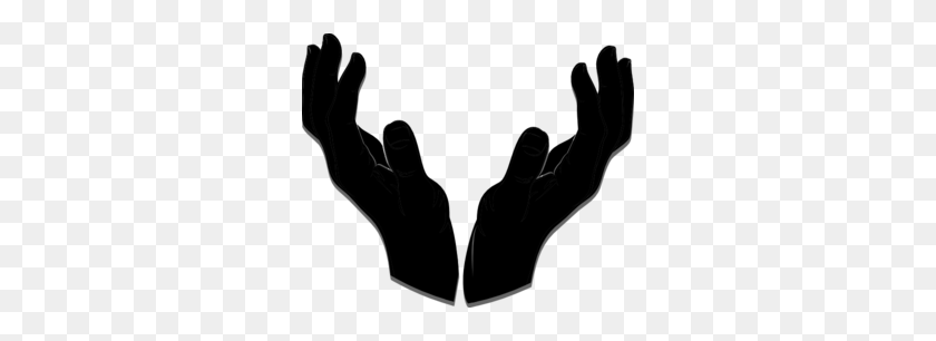 298x246 Открытые Руки Клипарт Посмотрите На Открытые Руки Картинки - Молящиеся Руки Черно-Белый Клипарт