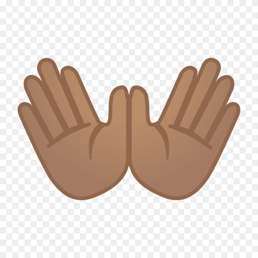 1024x1024 Open Hands Medium Skin Tone Icon Noto Emoji People Bodyparts - Open Hands PNG