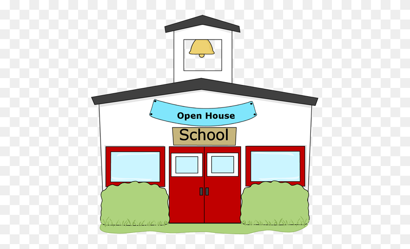 467x450 Клипарт Open House School - Бесплатный Клип О Недвижимости