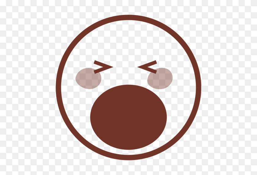 512x512 Open Mouth Closed Eyes Emoji - Mouth PNG