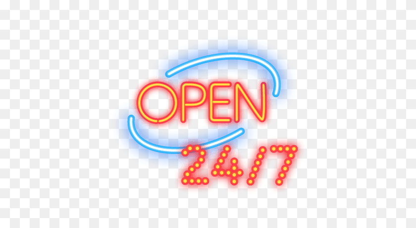 400x400 Open Neon Light Red Blue Sign Freetoedit - Neon Sign PNG