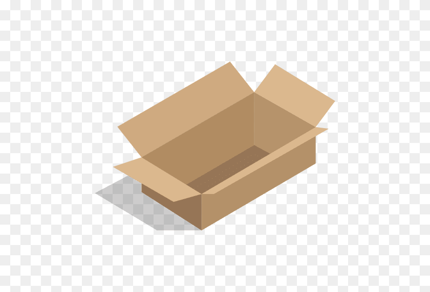 512x512 Open Rectangular Cardboard Box - Cardboard Box PNG