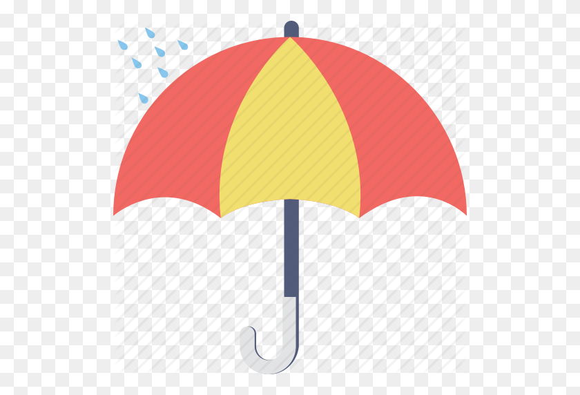 512x512 Open Umbrella, Parasol, Protection, Rain Protection, Umbrella Icon - Umbrella With Rain Clipart