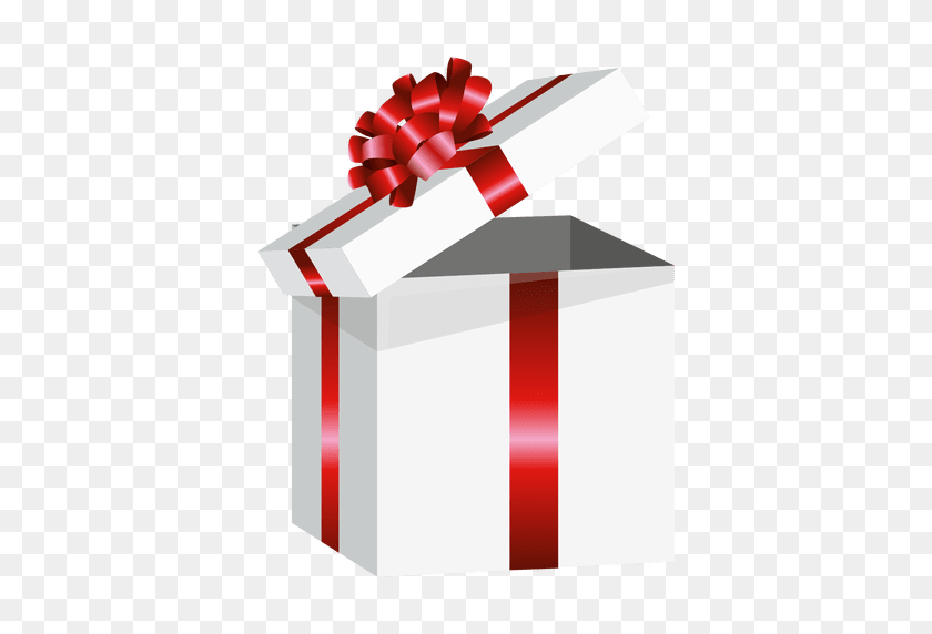 512x512 Open Wrapped Present Box - Present PNG
