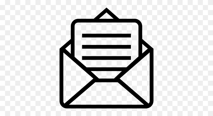 400x400 Opened Email Outlined Interface Symbol Free Vectors, Logos - Email Symbol PNG