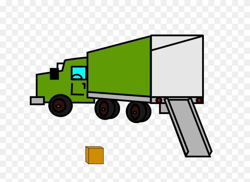 2400x1697 Opened Empty Moving Truck Icons Png - Moving Truck PNG
