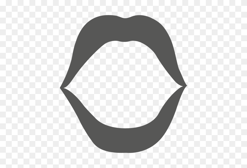 512x512 Opened Lips - Labios PNG