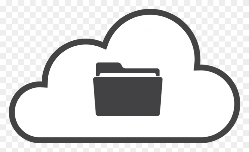 822x478 Облачные Сервисы Opsus Cloudwave Cloud Computing Для Emr, Cloud - Портфель, Черно-Белый Клипарт